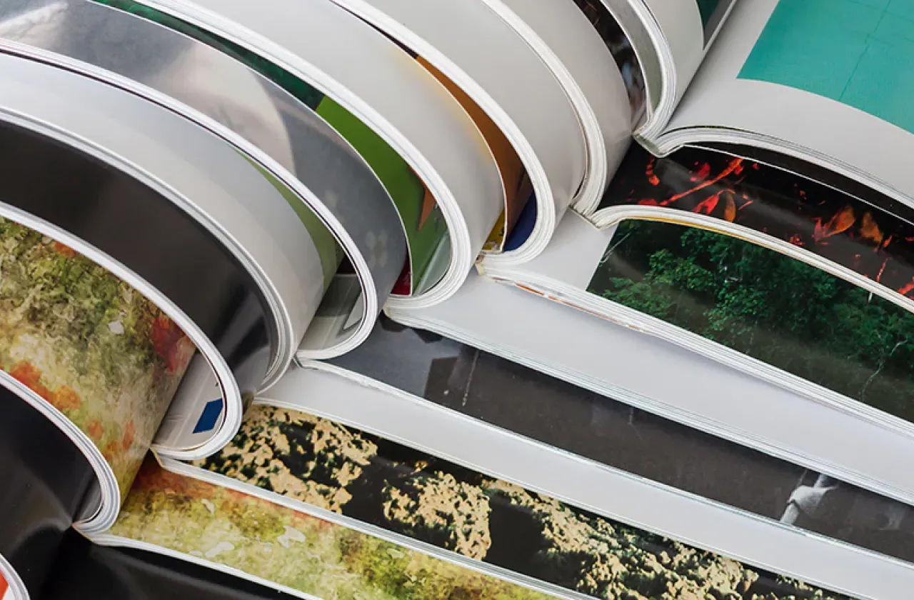 Stack of magazines